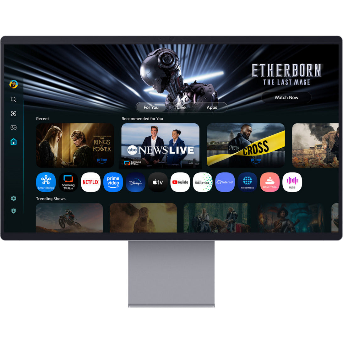 Samsung smart monitor m9 m90sf 32 4k ultra hd (zilver, 1x displayport, 1x hdmi, 1x usb-c, 2x usb-a, 165 hz, wi-fi 5, bt, webcam)