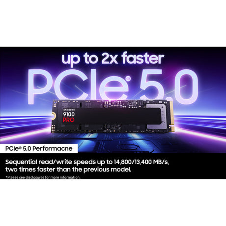 Samsung 9100 pro 1 tb ssd (mz-vap1t0bw, pcie gen 5.0 x4, nvme 2.0)