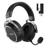 Hator hypergang 3 wireless over-ear gaming headset (zwart, rgb, 2.4ghz bluetooth usb)