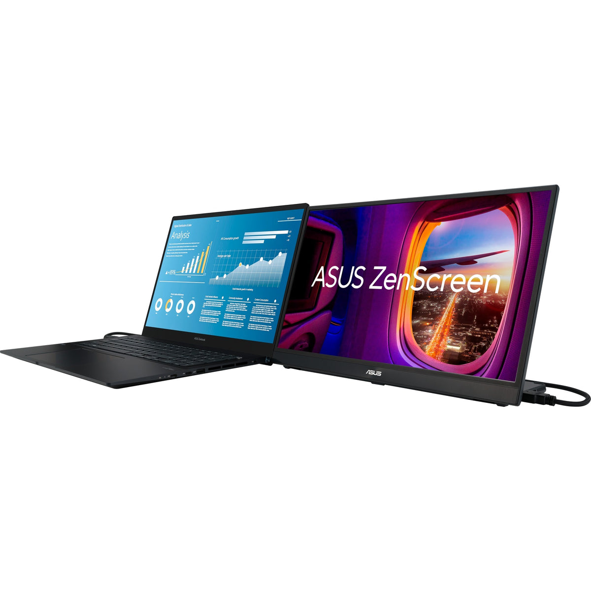 Asus zenscreen mb17ahg portable monitor 17.3 (zwart, 1x hdmi, 2x usb-c, 144 hz)