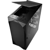 Sharkoon rev300 midi tower behuizing (zwart | 4x usb-a | 1x usb-c | rgb | tempered glass)