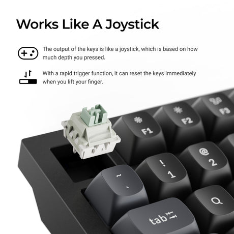 Keychron q3 he 8k magnetic switch keyboard (wit, us lay-out (qwerty), ultra-fast lime, 80% (tkl), rgb, hot swap, 8k)