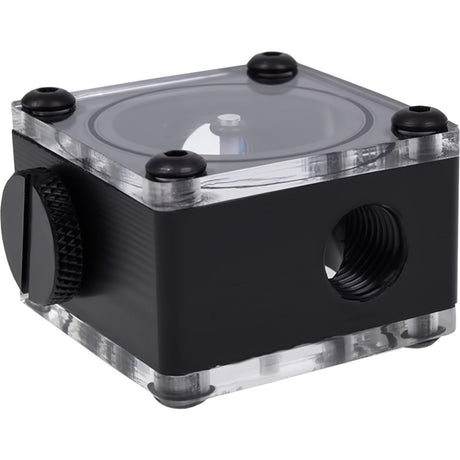 Alphacool eisflügel doorstroomindicator g1 4 square doorstroommeter (zwart)