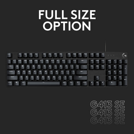 Logitech g413 tkl se mechanisch gaming toetsenbord (zwart, us-international lay-out (qwerty), gl tactile, 80% (tkl))