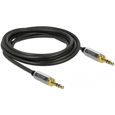 Delock stereokabel 3,5 mm 3 pin-stekker > 3,5 mm 3 pin-stekker (zwart, 3 meter)