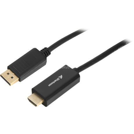 Sharkoon displayport 1.2 naar hdmi 2.0 adapterkabel (zwart, 1 meter, 4k)