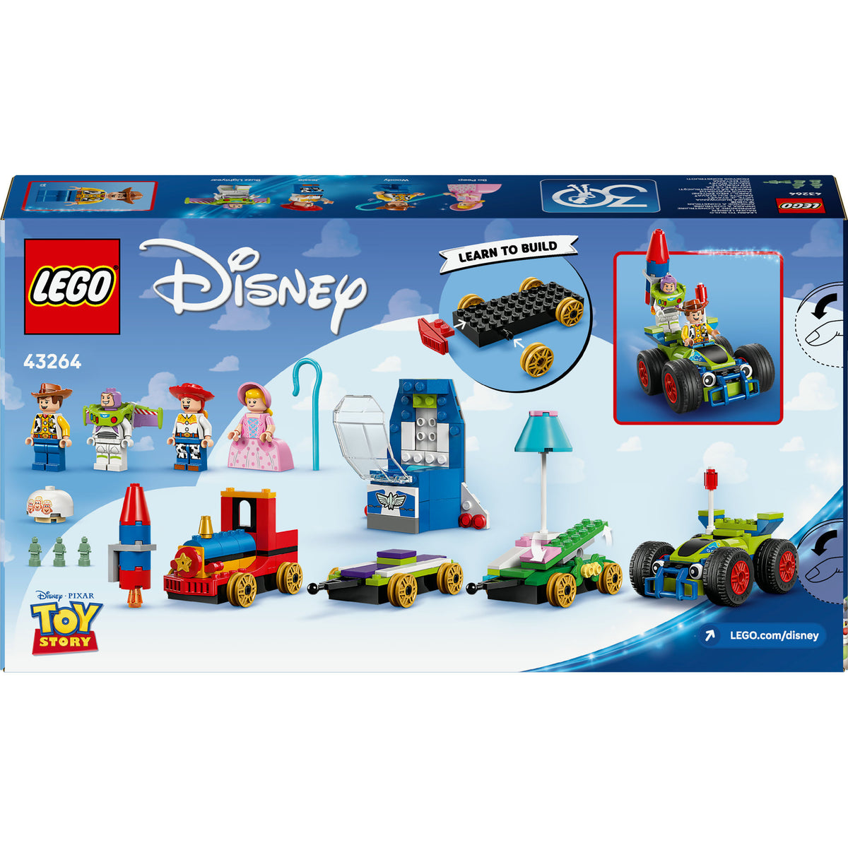 Lego disney - toy story feesttrein en rc auto constructiespeelgoed (43264)