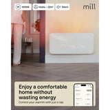 Mill steel wifi paneelverwarming pa1500wifi4a, 1500 watt convector (wit, wifi 2,4 ghz (wifi 6), bluetooth 5.2, zigbee 3.0 + app)