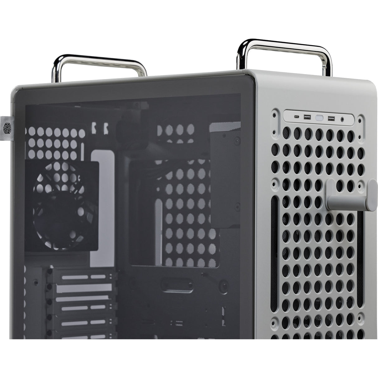 Cooler master qube 540 moonstone midi tower behuizing (grijs | 2x usb-a | 1x usb-c | tempered glass)