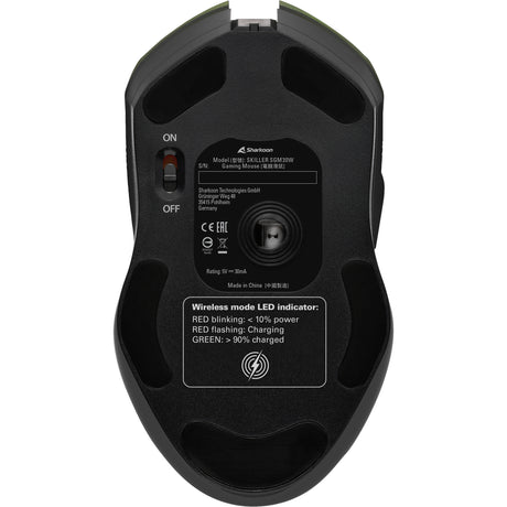 Sharkoon skiller sgm30w gaming muis (zwart, 600 - 6000 dpi, rgb, 2.4 ghz usb)