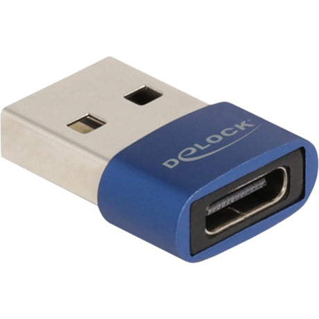 Delock usb 2.0 adapter usb-a male > usb-c female (blauw)