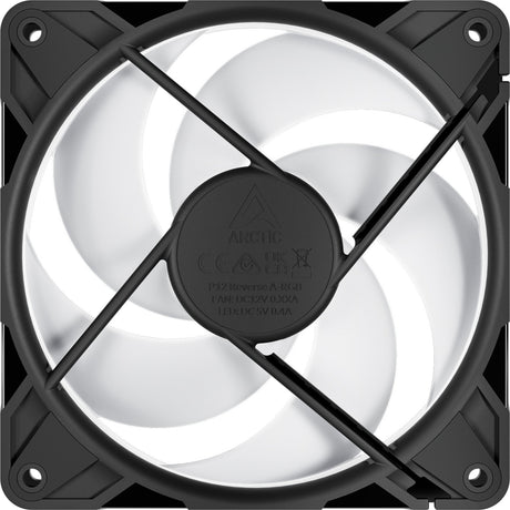 Arctic p12 pro reverse a-rgb case fan (zwart, 120 x 120 x 27 mm, pwm)