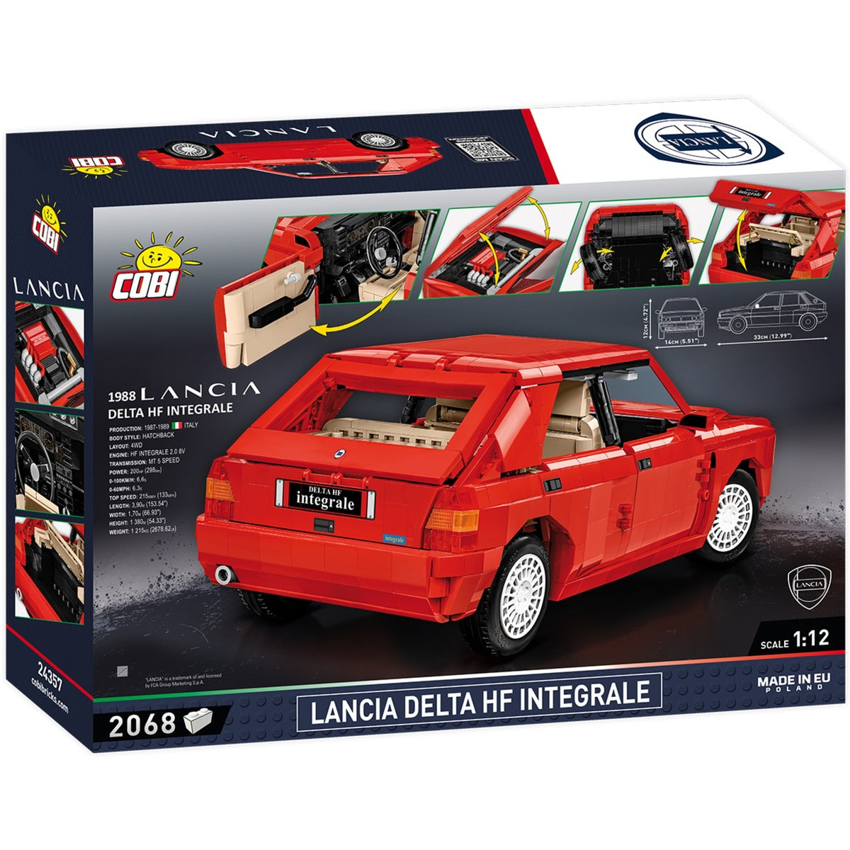 Cobi lancia delta hf integrale constructiespeelgoed (schaal 1:12)