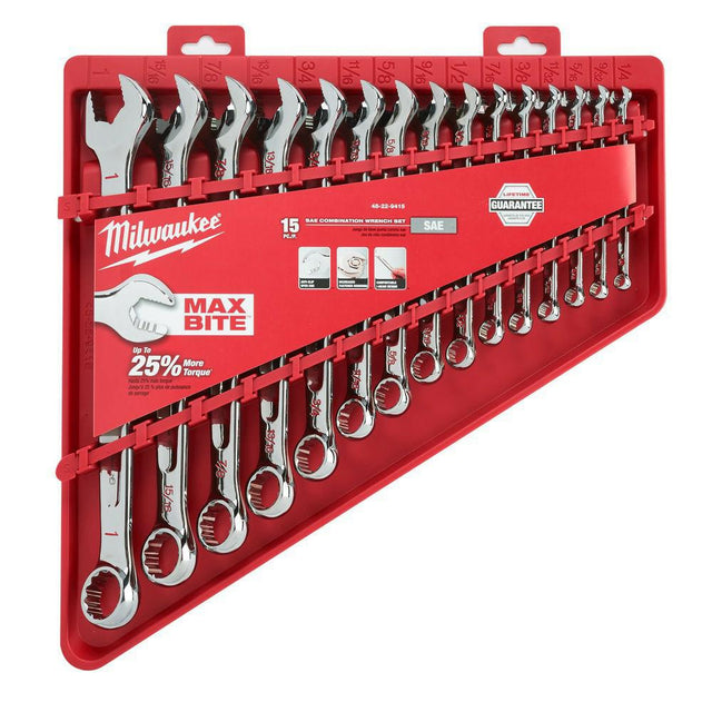Milwaukee de belangrijkste set ogen 15szt. maxbite met een inch ratel