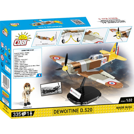 Cobi historical collection - dewoitine d.520 constructiespeelgoed (schaal 1:32)