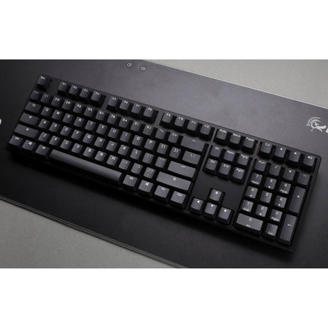 Ducky origin phantom black, toetsenbord (zwart, us lay-out, cherry mx blue, hot swap, pbt double-shot keycaps)