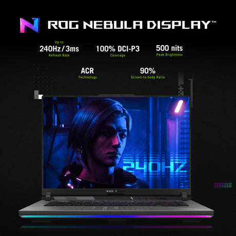 Asus rog strix g16 g614pw-rv006w 16 gaming laptop (grijs | r9 8940hx | rtx 5080 | 16 gb | 1 tb ssd)