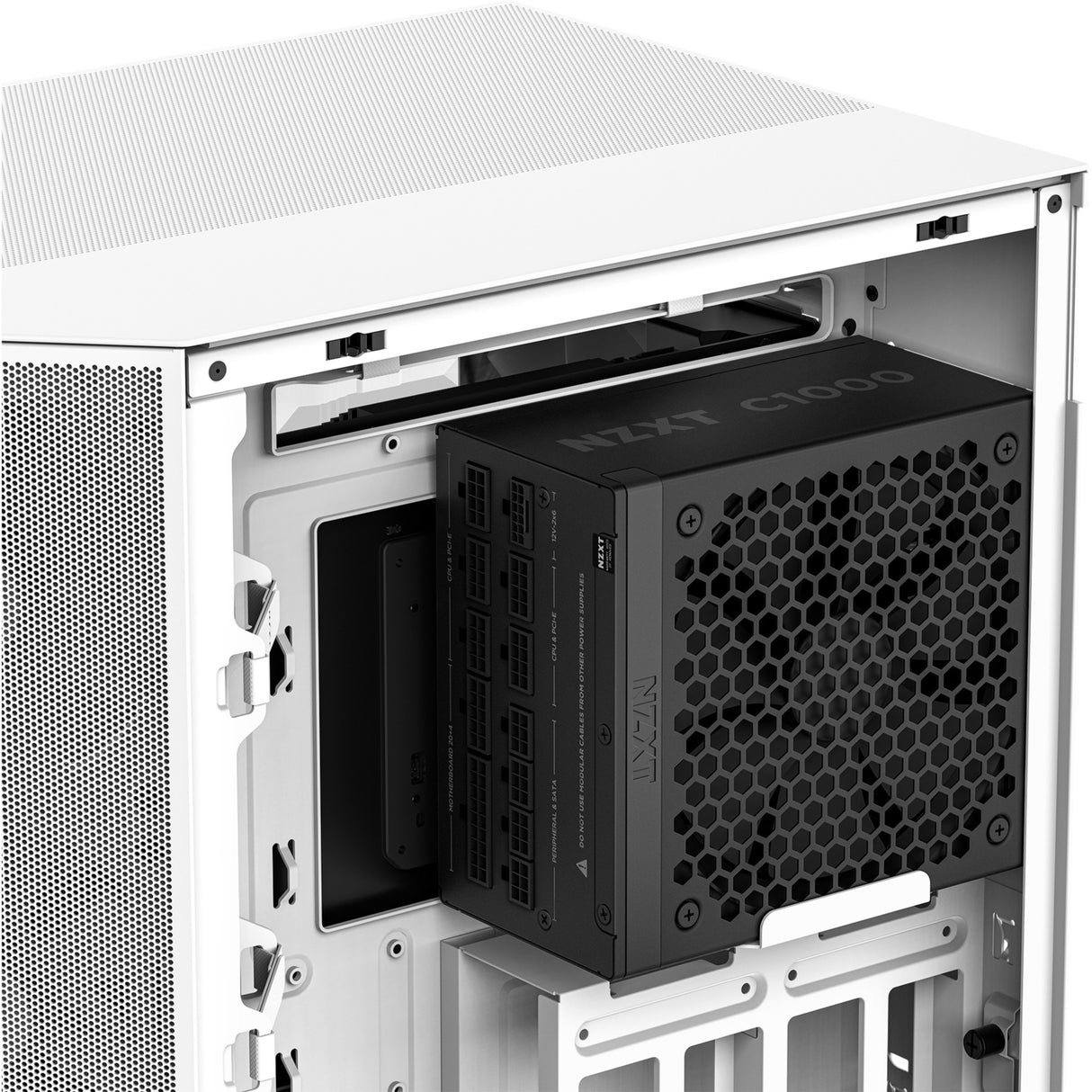 Nzxt c1000 gold atx 3.1 modulaire 1000 watt voeding (zwart, 1x 12v-2x6, 3x pcie)