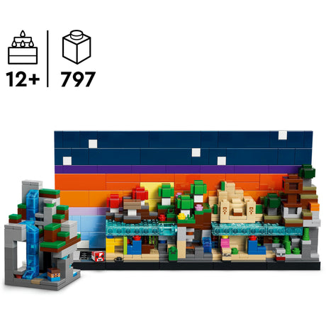 Lego minecraft minibiomen videogame speelgoed voor kinderen en kinderkamer decoratie - 21589