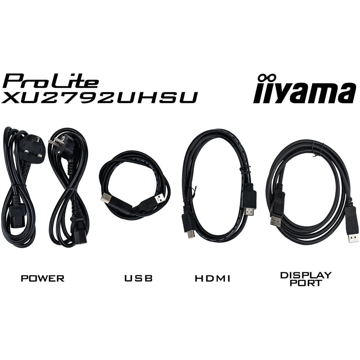 Iiyama prolite xu2792uhsu-b6 27 4k uhd monitor (zwart, hdmi, displayport, 3x usb-a, usb-b, usb-c)