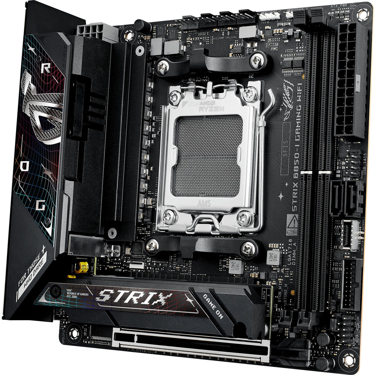 Asus rog strix b850-i gaming wifi socket am5 moederbord (2.5gb-lan, wi-fi 7, bt, sound, mini-itx)