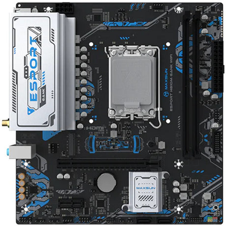 Maxsun ms-esport-h810m gank wifi socket 1851 moederbord (zwart, gb-lan, wlan, bt, sound, µatx)