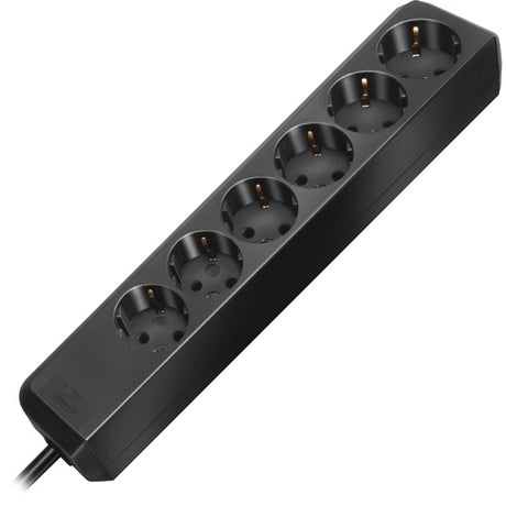 Brennenstuhl eco-line 6-voudig zwart 1,5m h05vv-f 3g1,5