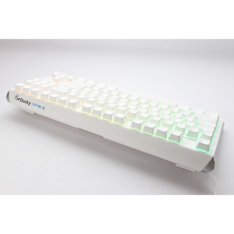 Ducky one 3 classic pure white tkl rgb mechanisch toetsenbord (wit, us lay-out (qwerty), cherry mx red, 80% (tkl), rgb leds, double-shot pbt, hot-swappable, quack mechanics)