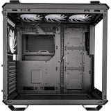 Asus tuf gaming gt502 plus midi tower behuizing (zwart | 2x usb-a | 1x usb-c | tempered glass)
