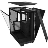 Nzxt h6 flow rgb midi tower behuizing (zwart | 2x usb-a | 1x usb-c | rgb | tempered glass)