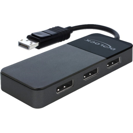 Delock displayport 1.4 in > 3x displayport out displayport splitter (zwart, 0,12 meter)