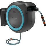 Gardena 40 m wand-slangenbox powerroll xxl slanghaspel (grijs turquoise, 40 meter, accu en oplader niet inbegrepen, power for all alliance, )