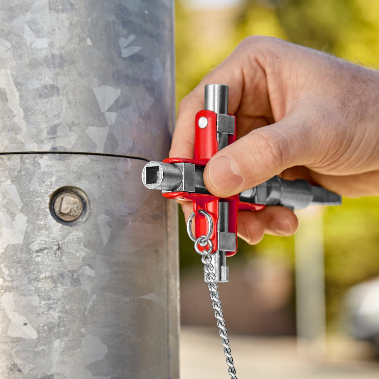 Knipex 00 11 06 v01 schakelkastsleutel met 9 profielen - vlakken-vierkant