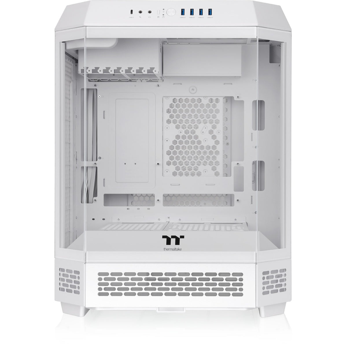 Thermaltake the tower 600 - snow midi tower behuizing (wit | 4x usb-a | 1x usb-c | tempered glass)