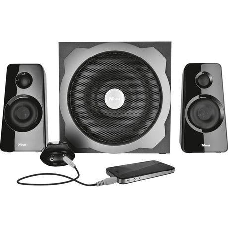 Trust tytan 2.1 subwoofer speakerset luidspreker (zwart, 17963, retail)