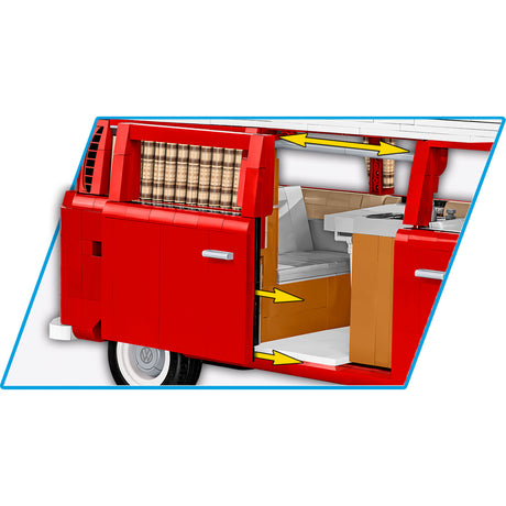 Cobi volkswagen t2a camper van - executive edition constructiespeelgoed (schaal 1:12)