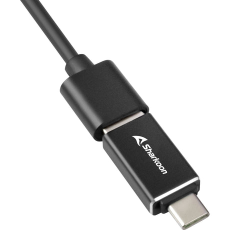 Sharkoon 3-port usb 3.2 gen 1 aluminium + gigabit lan dockingstation (zwart)