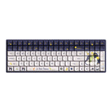 Iqunix f97 starry tryst rgb mechanisch gaming toetsenbord (donkerblauw, us lay-out (qwerty), gateron red, 96%, rgb leds, hot-swappable, pbt, 2.4ghz | bluetooth 5.1 | usb-c)