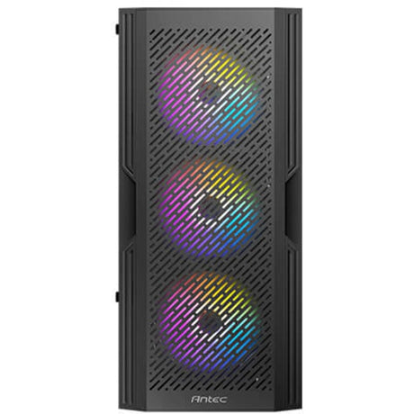 Antec ax20 midi tower behuizing (zwart | 3x usb-a | tempered glass)
