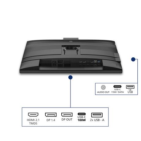 Philips 27b2u4601h 00 27 led monitor (zilver zwart, hdmi, displayport, usb-c, webcam, 120 hz)