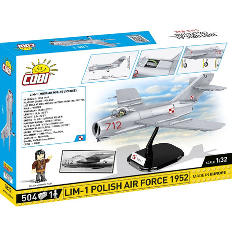 Cobi historical collection - lim-1 polish air force 1952 constructiespeelgoed (schaal 1:32)