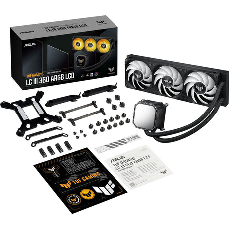 Asus tuf gaming lc iii 360 argb lcd waterkoeling (zwart)