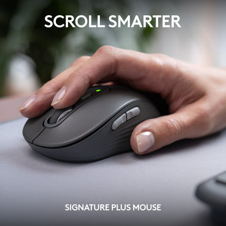 Logitech mk950 signature slim draadloze desktopset (grafiet, us-international lay-out (qwerty), 400 - 4000 dpi)