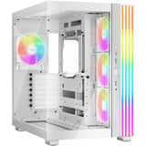 Be quiet! light base 600 lx midi tower behuizing (wit | 2x usb-a | 1x usb-c | rgb | tempered glass)