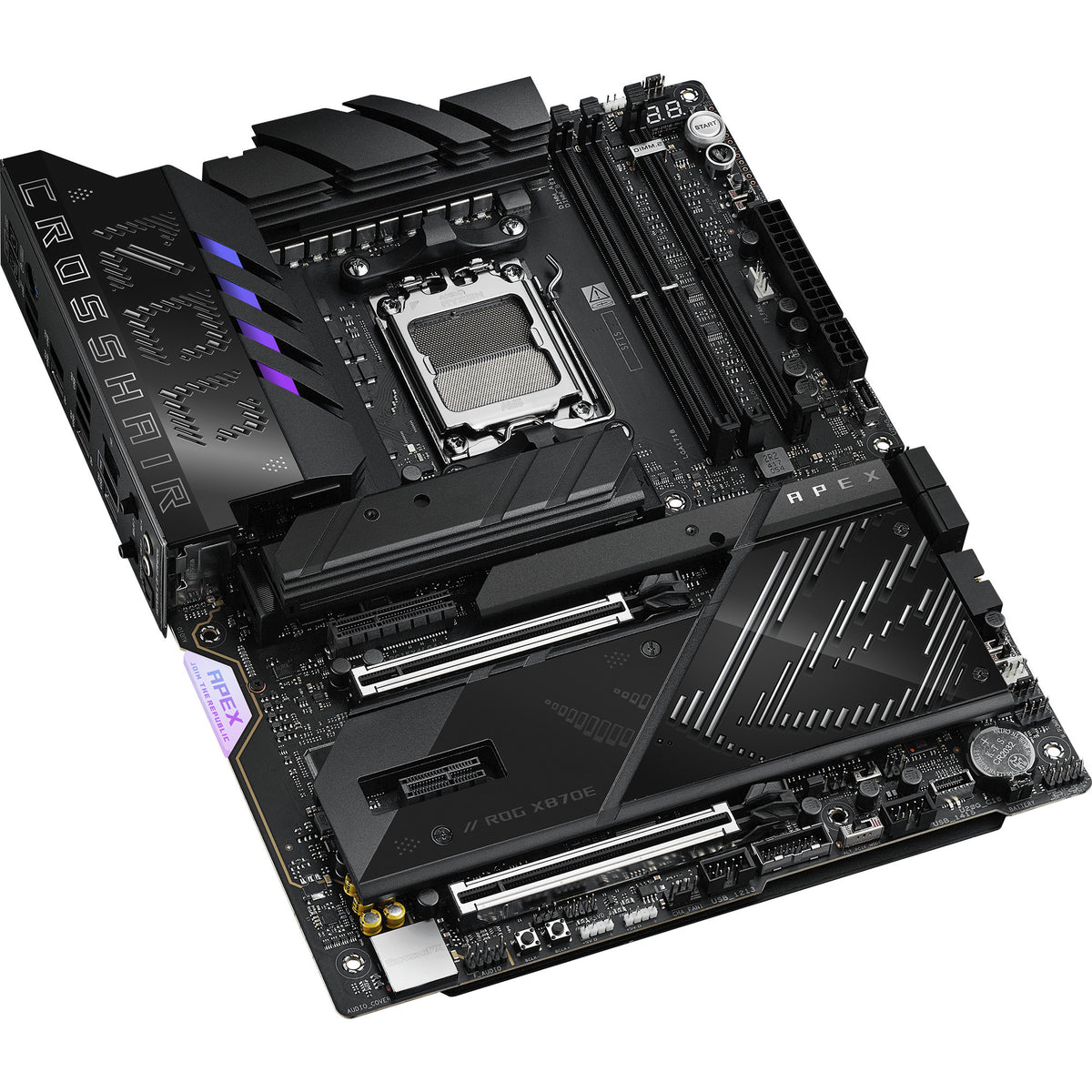Asus rog crosshair x870e apex socket am5 moederbord (raid, 5gb-lan, wi-fi 7, bt, sound, atx)