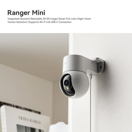 Imou ranger mini – beveiligingscamera – binnencamera – 2k 3mp full hd – draai- en kantelfunctie – slim volgen - slim kleurennachtzicht