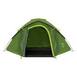 Coleman darwin 4 plus koepeltent (donkergroen lichtgroen, met voorbouw, model 2025)