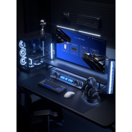 Mchose v9 turbo+ magnetic wireless over-ear gaming headset (rood, nintendo switch, playstation 4, playstation 5, mobiel, pc, 2.4g bluetooth usb)