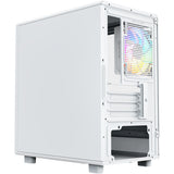 Xyz pc gear atom midi tower behuizing (wit | 2x usb-a | 1x usb-c | tempered glass)