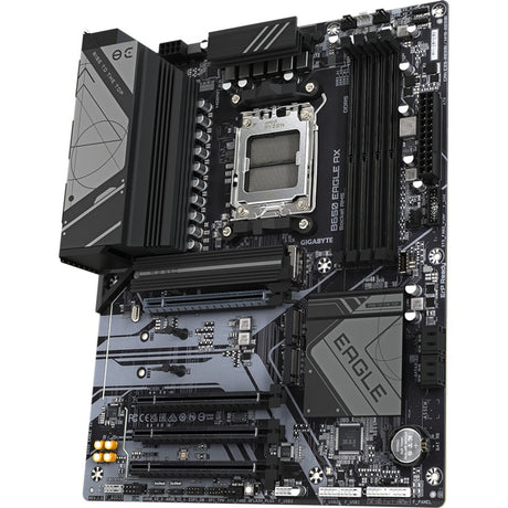 Gigabyte b650 eagle ax socket am5 moederbord (zwart grijs, raid, gb-lan, wi-fi 6e, bt, sound, atx)